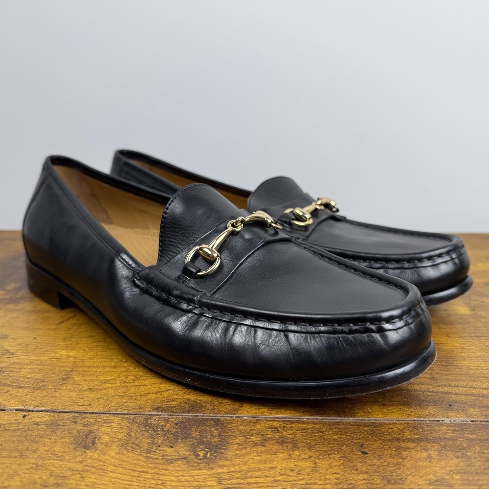 Cole Haan Loafers Mens 10.5M Black Leather Horsebit Ascot II Dress Shoes